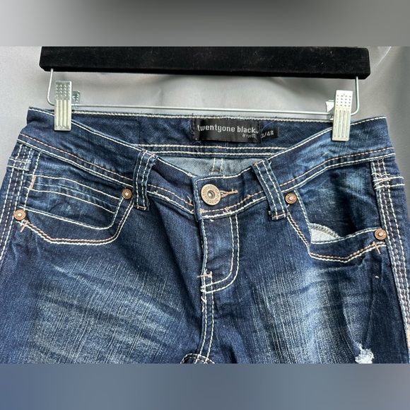 Rue 21 TwentyOne Black Size Curvy 3/4 Regular Low Rise Slim Boot - Picture 8 of 11